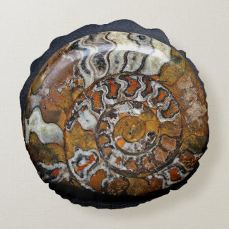 Beautiful Round Snail Shell Throw Pillow