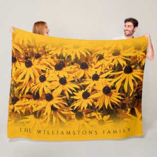 Beautiful Rudbeckia Fulgida / Orange Coneflowers Fleece Blanket