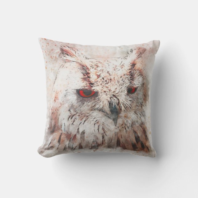 Beautiful Rust Accent Owl  Tote Bag Outdoor Pillow (Front)