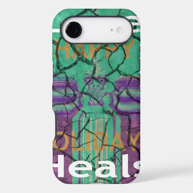 Beautiful rustic cracked mud love heals text art (Back)