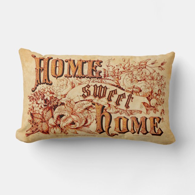 Beautiful Rustic Home Sweet Home Lumbar Pillow (Front)