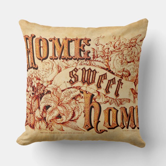 Beautiful Rustic Home Sweet Home Throw Pillow (Front)
