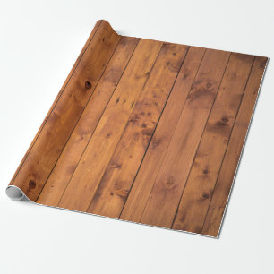 Beautiful Rustic Knotty Pine Wooden Wrapping Paper