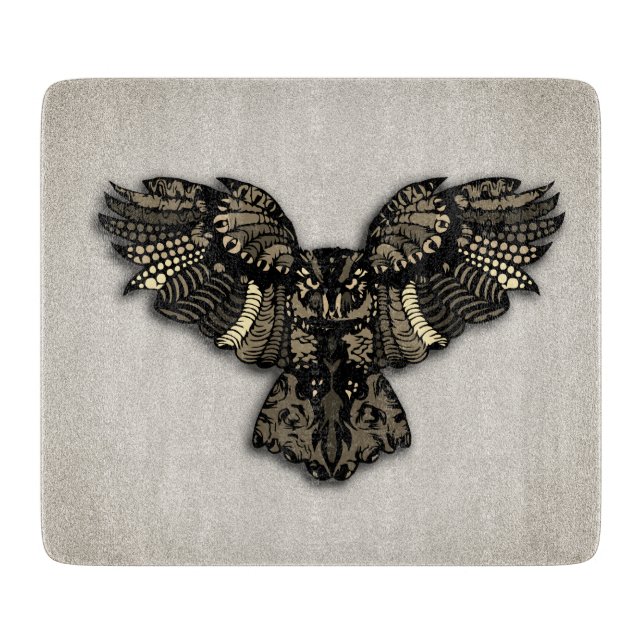 Beautiful Rustic Owl Cutting Board (Front)