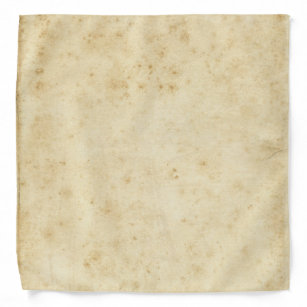 Beautiful Rustic Stained Antique Blank Old Paper Bandana