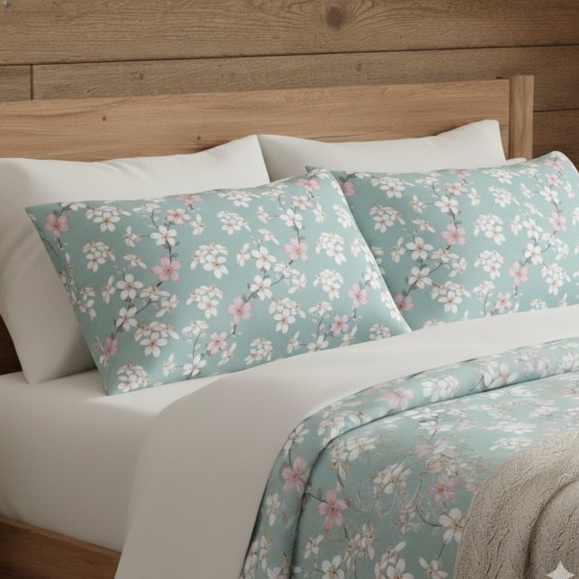Beautiful Rustic Vintage Cherry Blossoms  Pillowcase (Creator Uploaded)