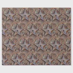 Beautiful Rusty Star Photographic Art Wrapping Paper