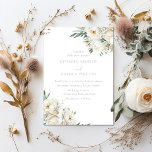 Beautiful Sage Leaf & White Flower Wedding Invitation<br><div class="desc">Beautiful Sage Leaf & White Flower Wedding Invitation
See our collection for many more invitations and matching items

Also available as a digital downloadable invitation.</div>