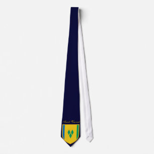 Beautiful Saint Vincent and the Grenadines Flag Tie