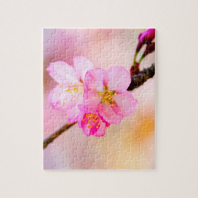 Beautiful Sakura Cherry Blossoms Challenging Jigsaw Puzzle (Vertical)