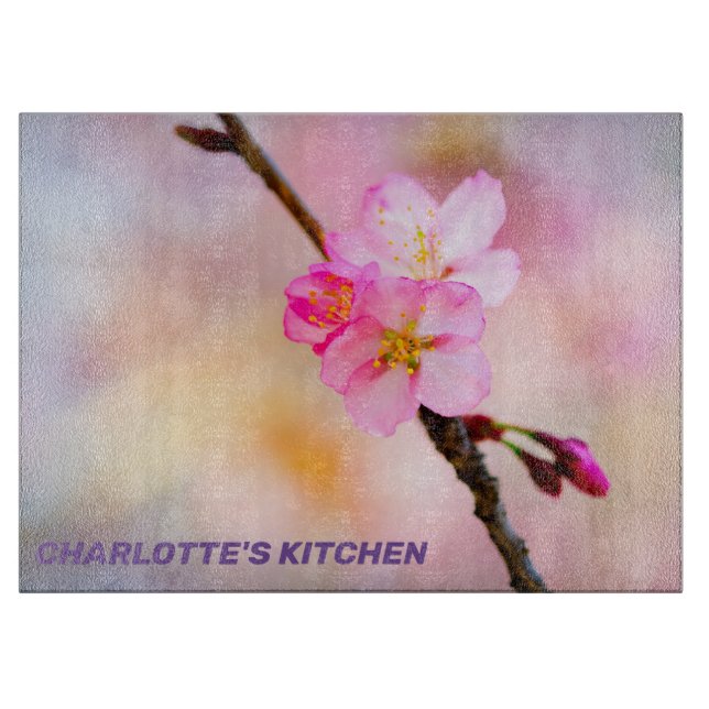 Beautiful Sakura Cherry Blossoms Cutting Board (Front)