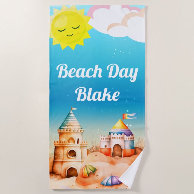 Beautiful sandcastles  beach towel (Front)