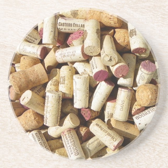 Beautiful Sandstone Wine Cork Coaster! Coaster (Front)
