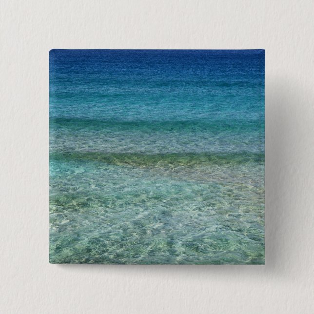 Beautiful Sandy Beach 2 Inch Square Button (Front)