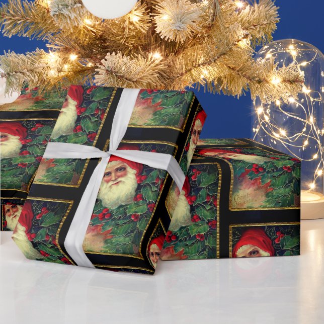 Beautiful Santa Claus Portrait  Wrapping Paper (Holidays)