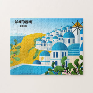 Beautiful Santorini Greece Travel Jigsaw Puzzle