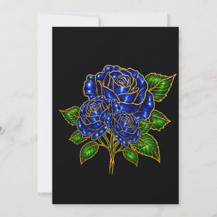 Beautiful Sapphire Blue Rose Blank Note Card
