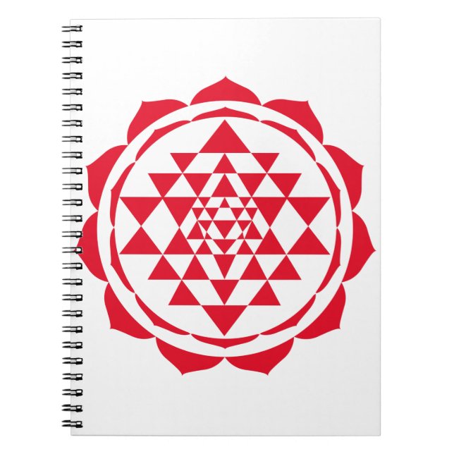 Beautiful Saraswati Yantra for Growth and Peace Notebook (Front)
