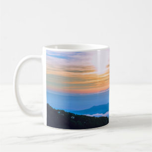 Beautiful Scene of Fog with Mountains Coffee Mug