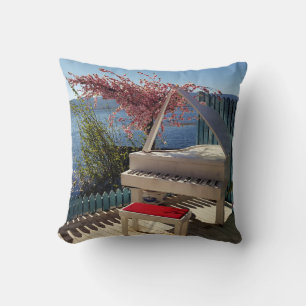 Beautiful Scenery Piano Beside the Lake Pillow