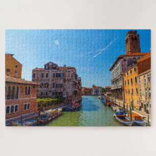 Beautiful scenic canal in Venice, Italy Jigsaw Puzzle
