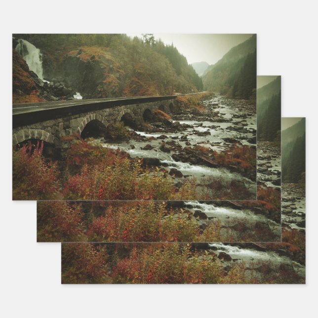 Beautiful Scenic Nature Photo Wrapping Paper Sheet (Set)