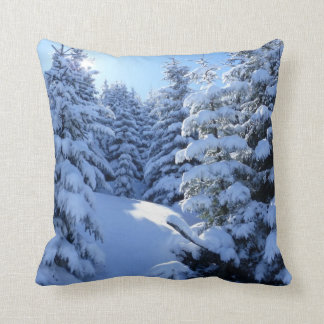 Beautiful Scenic Winter Throw Pillow
