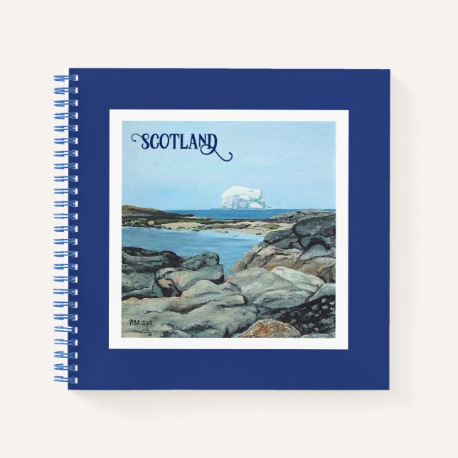 Beautiful Scotland North Berwick seascape fine art Notebook (Front)