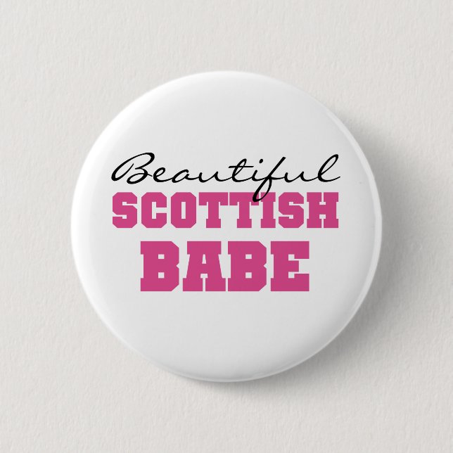 Beautiful Scottish Babe 2 Inch Round Button (Front)