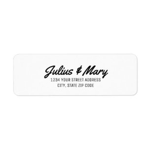 Beautiful Script Return Address Labels