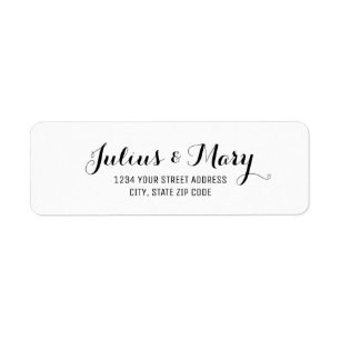 Beautiful Script Return Address Labels