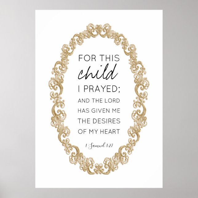Beautiful Scripture Bible Verse Inspired Quote Poster (Front)