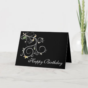 Beautiful Scrollwork Vines D2 Customizable Card