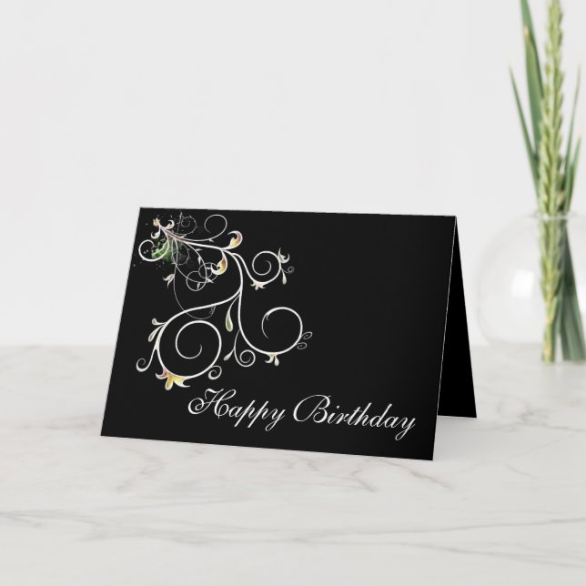 Beautiful Scrollwork Vines D2 Customizable Card (Front)