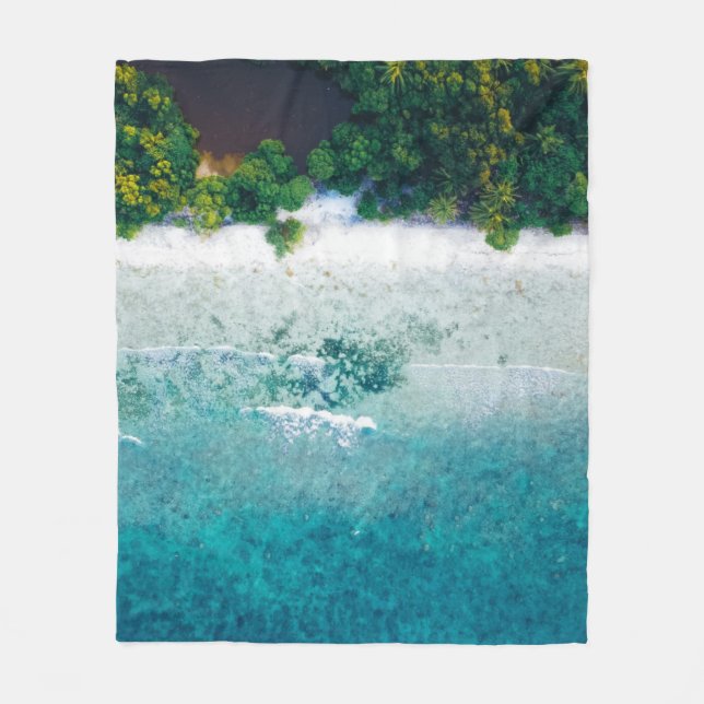 Beautiful Sea Animals Fleece Blanket (Front)