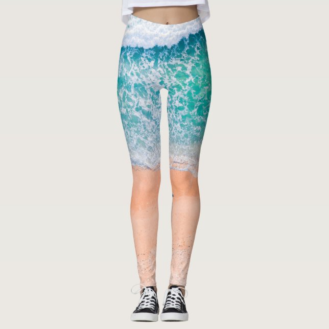 Beautiful Sea Beach Leggings (Front)