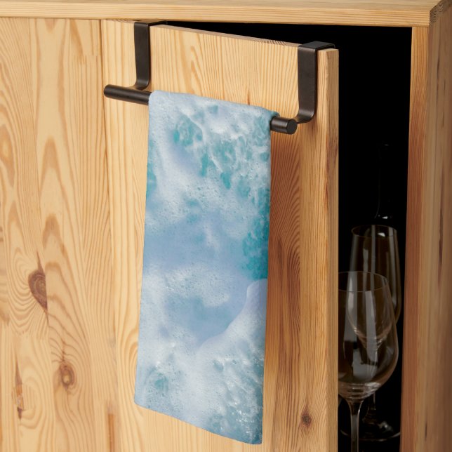 beautiful sea ​​foam kitchen towel (Thirds Fold)