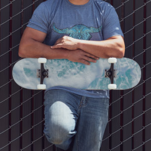 beautiful sea ​​foam skateboard