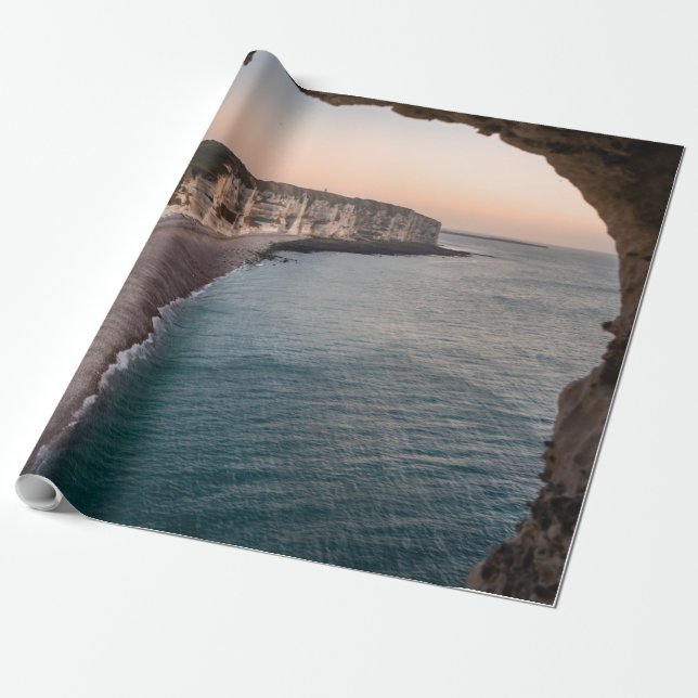 Beautiful Sea Landscape Wrapping Paper (Unrolled)