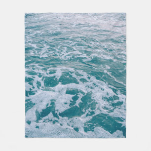 Beautiful sea marble waves texturehipster,backgrou fleece blanket