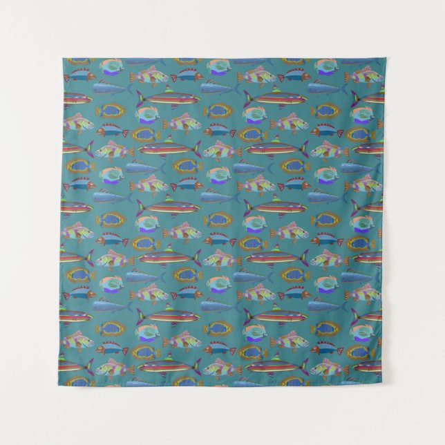 Beautiful Sea Pattern Tapestry (Front)
