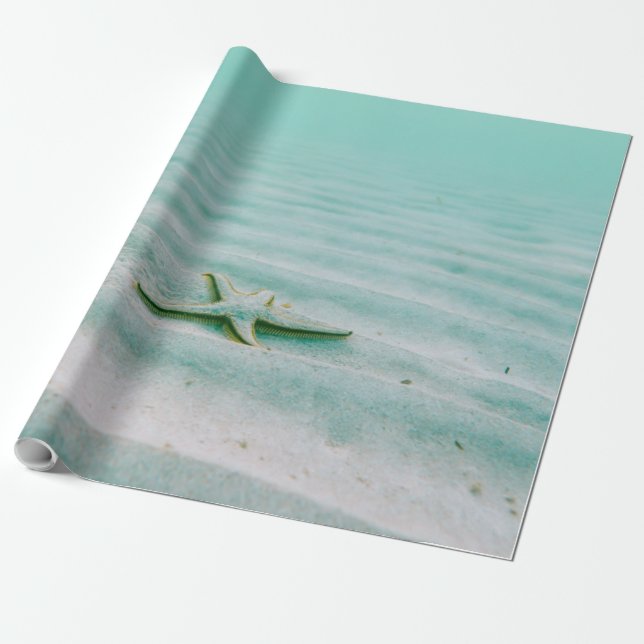 Beautiful Sea Star Wrapping Paper (Unrolled)