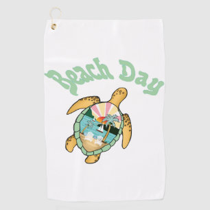 Beautiful Sea Turtle In The Water Golf Towel