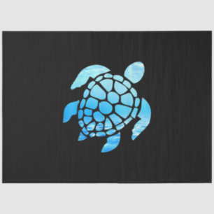 Beautiful Sea Turtle Silhouette Seen From Undersea Tissue Paper