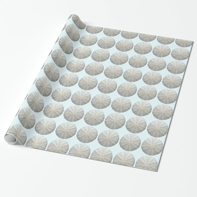 Beautiful Sea Urchin Shell Wrapping Paper (Unrolled)