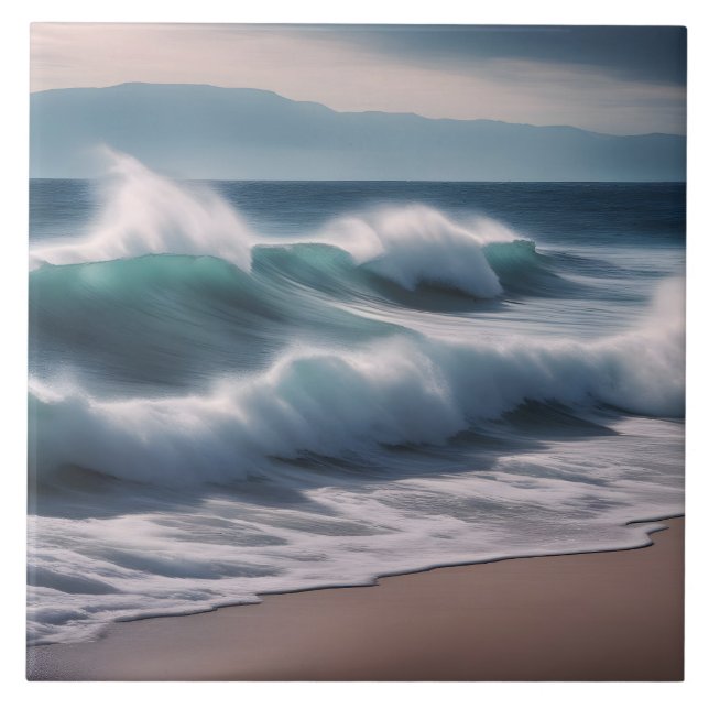 Beautiful sea waves tile (Front)