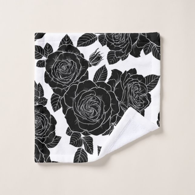 Beautiful seamless black and white monochrome (Gant de toilette)