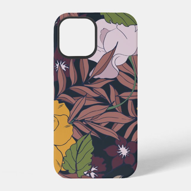 Beautiful seamless floral pattern background. iPhone case (Back)