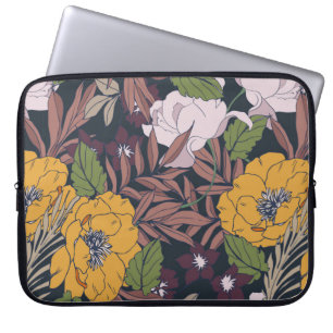 Beautiful seamless floral pattern background. laptop sleeve