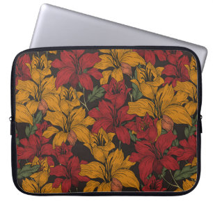 Beautiful seamless floral pattern background. Trop Laptop Sleeve